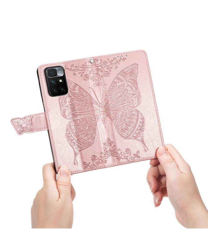 Housse Xiaomi Redmi 10 Papillon Relief