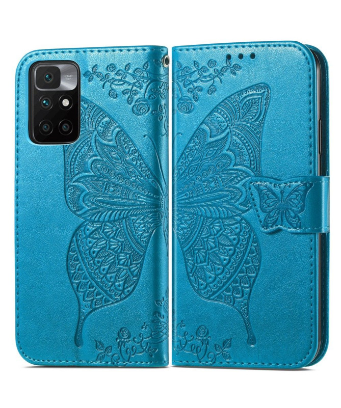 Housse Xiaomi Redmi 10 Papillon Relief