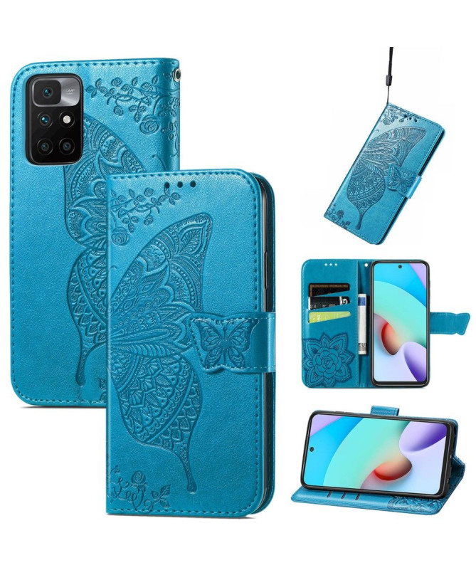 Housse Xiaomi Redmi 10 Papillon Relief