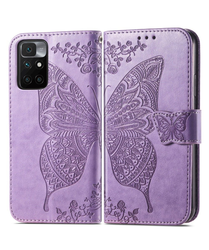Housse Xiaomi Redmi 10 Papillon Relief