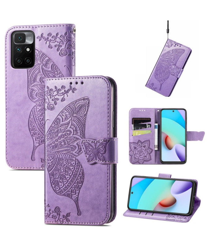 Housse Xiaomi Redmi 10 Papillon Relief
