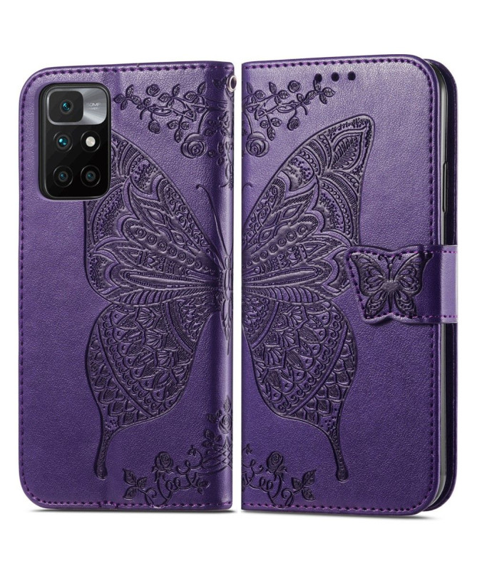 Housse Xiaomi Redmi 10 Papillon Relief