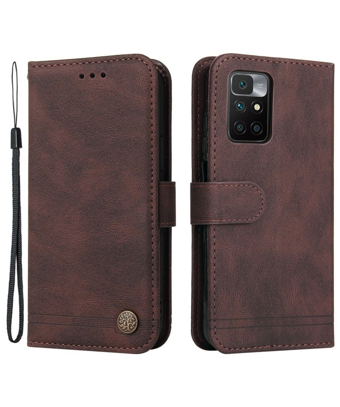 Housse Xiaomi Redmi 10 Retro Style avec rivet