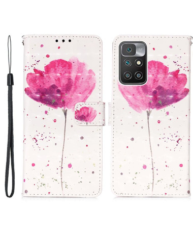 Housse Xiaomi Redmi 10 fleur aquarelle