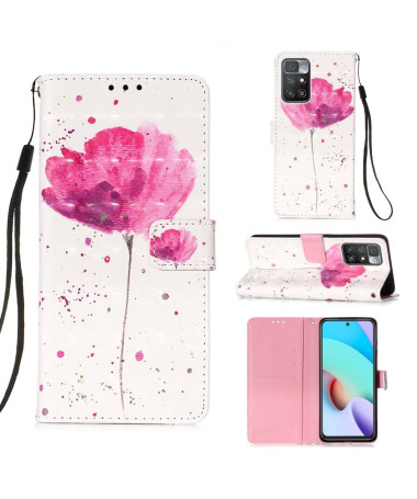 Housse Xiaomi Redmi 10 fleur aquarelle