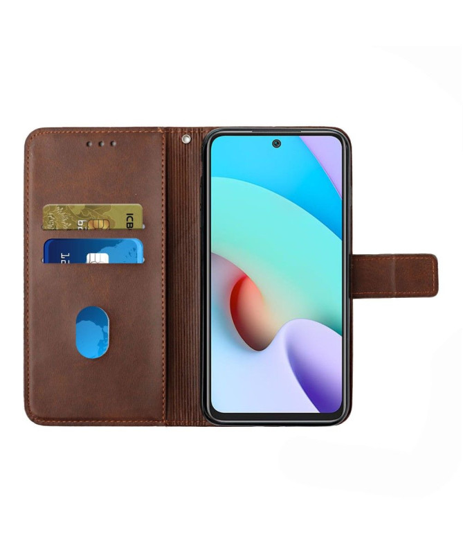 Housse Xiaomi Redmi 10 simili cuir X Lines
