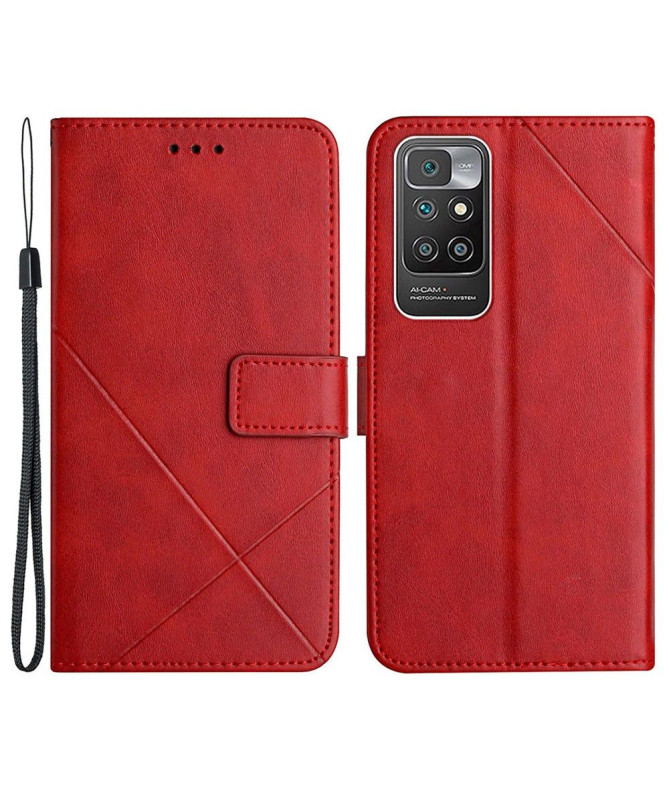 Housse Xiaomi Redmi 10 simili cuir X Lines