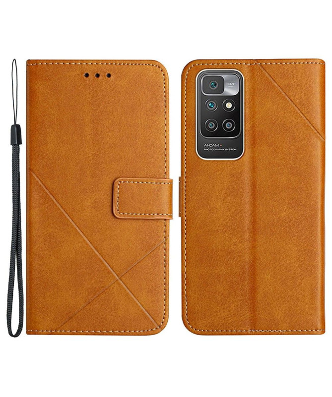 Housse Xiaomi Redmi 10 simili cuir X Lines