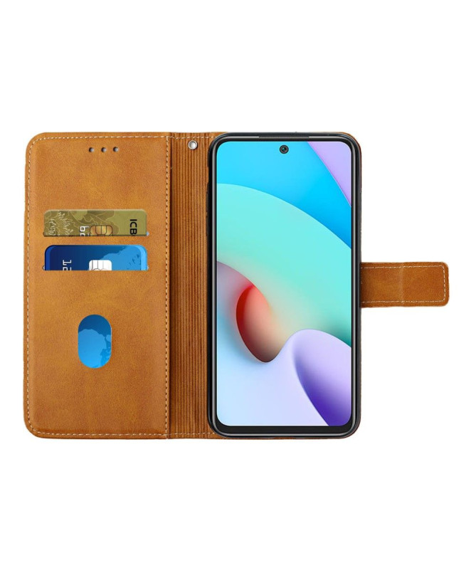 Housse Xiaomi Redmi 10 simili cuir X Lines