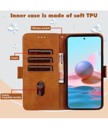 Housse Xiaomi Redmi 10 illustration chat effet cuir