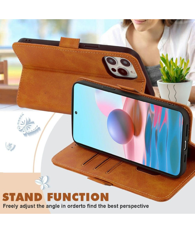 Housse Xiaomi Redmi 10 illustration chat effet cuir