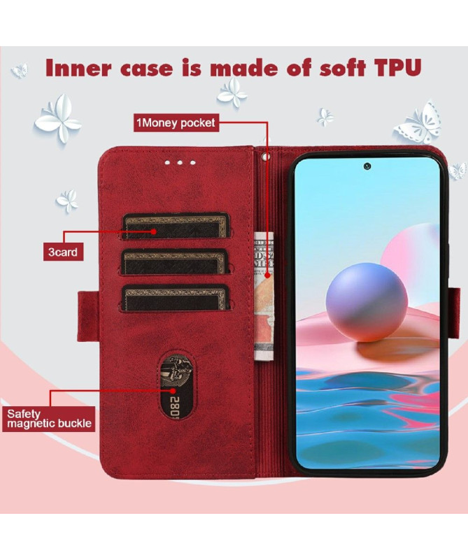 Housse Xiaomi Redmi 10 illustration chat effet cuir