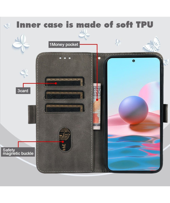 Housse Xiaomi Redmi 10 illustration chat effet cuir