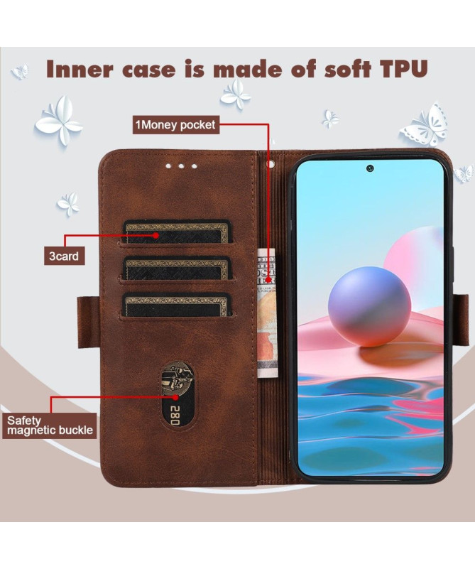 Housse Xiaomi Redmi 10 illustration chat effet cuir