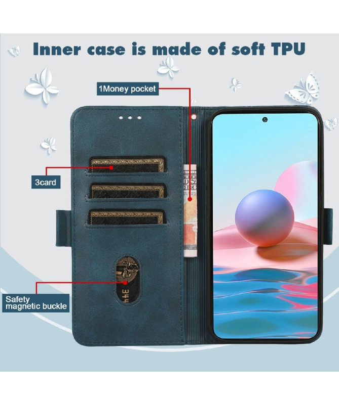 Housse Xiaomi Redmi 10 illustration chat effet cuir