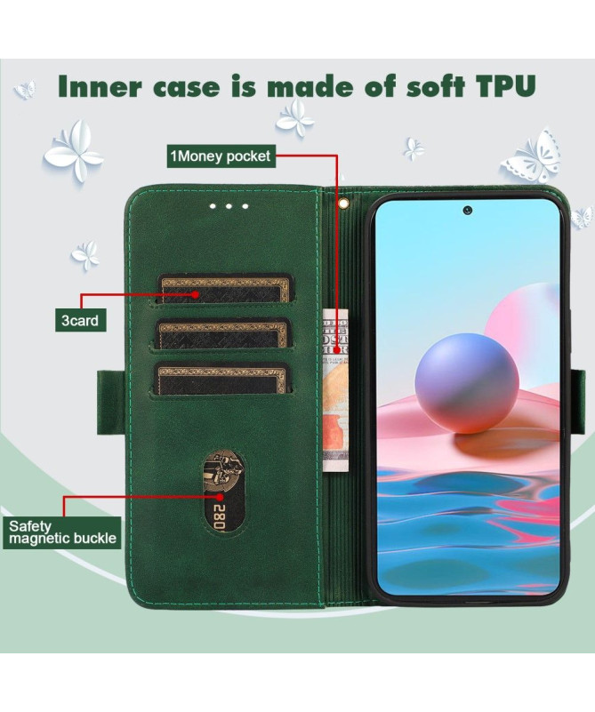 Housse Xiaomi Redmi 10 illustration chat effet cuir