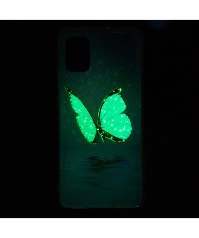 Coque Xiaomi Redmi 10 Luminous papillon bleu