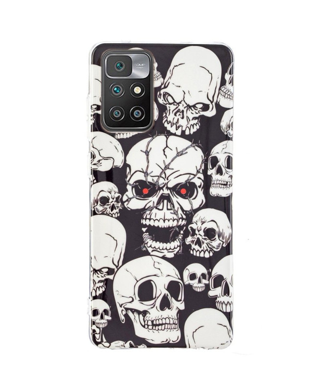 Coque Xiaomi Redmi 10 Luminous tête de mort