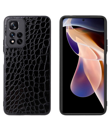 Coque Xiaomi Redmi Note 11 Pro Plus 5G Noir effet crocodile