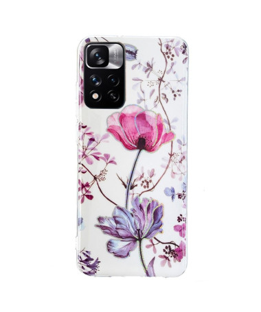 Coque Xiaomi Redmi Note 11 Pro Plus 5G fleur violette