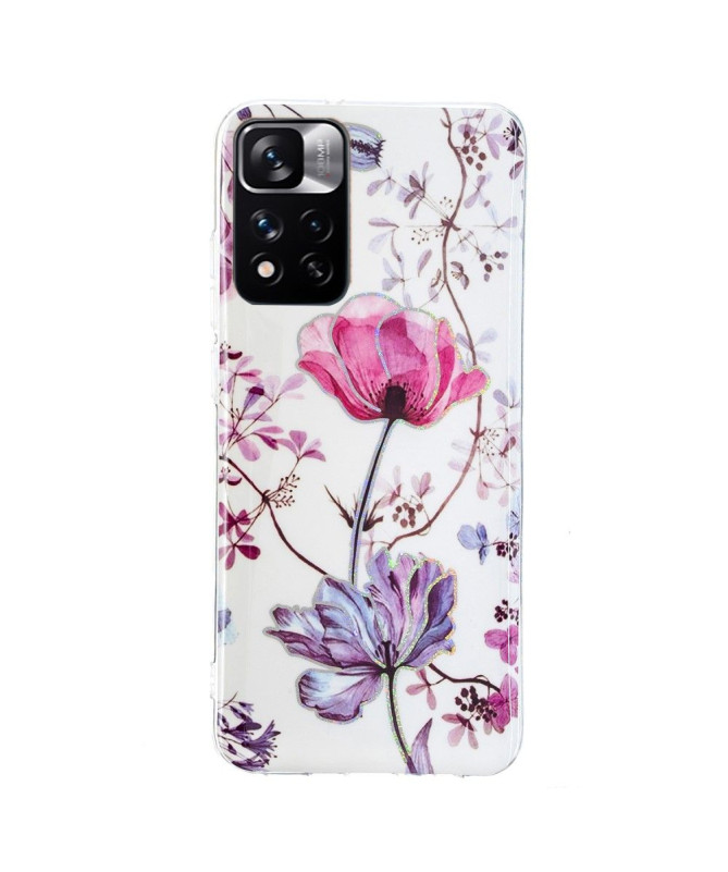 Coque Xiaomi Redmi Note 11 Pro Plus 5G fleur violette