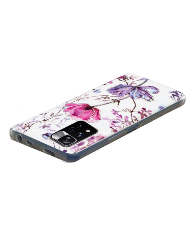 Coque Xiaomi Redmi Note 11 Pro Plus 5G fleur violette