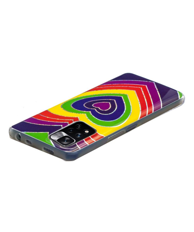 Coque Xiaomi Redmi Note 11 Pro Plus 5G coeurs colorés