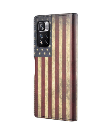 Housse Xiaomi Redmi Note 11 Pro Drapeau Américain Vintage