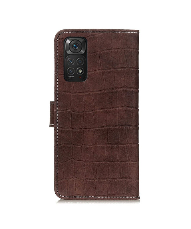 Housse Xiaomi Redmi Note 11 / 11S Aspect Croco coutures