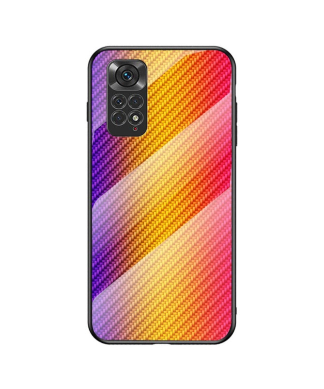 Coque Xiaomi Redmi Note 11 / 11S style fibre carbone en verre trempé