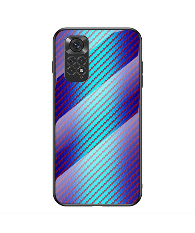 Coque Xiaomi Redmi Note 11 / 11S style fibre carbone en verre trempé