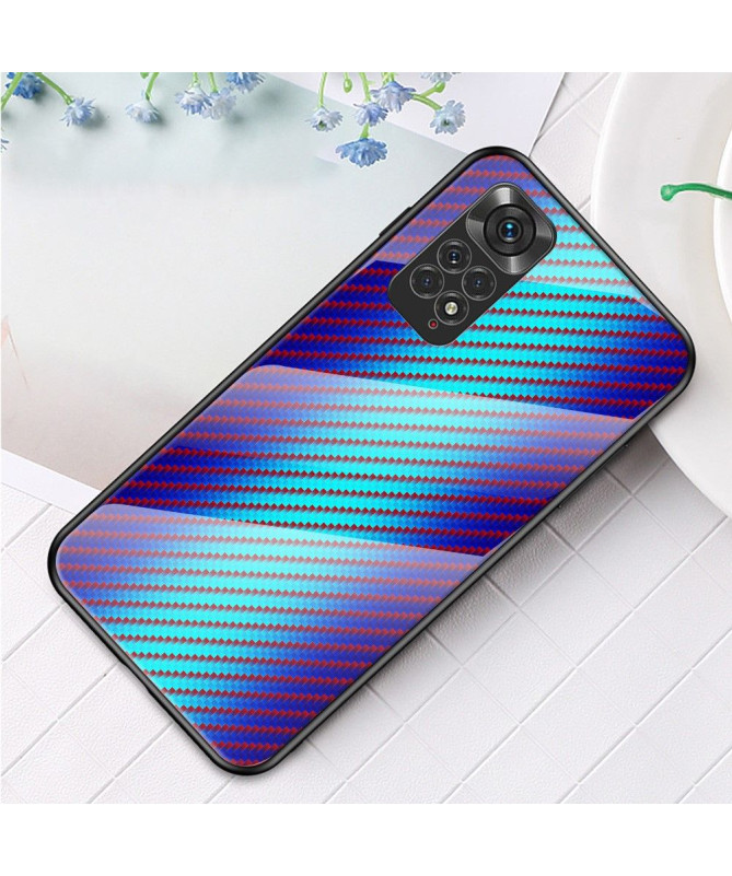 Coque Xiaomi Redmi Note 11 / 11S style fibre carbone en verre trempé