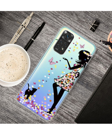 Coque Xiaomi Redmi Note 11 / 11S fille en fleur