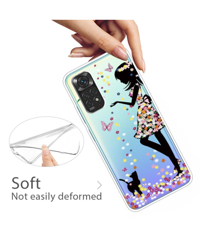 Coque Xiaomi Redmi Note 11 / 11S fille en fleur