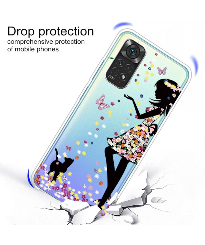 Coque Xiaomi Redmi Note 11 / 11S fille en fleur