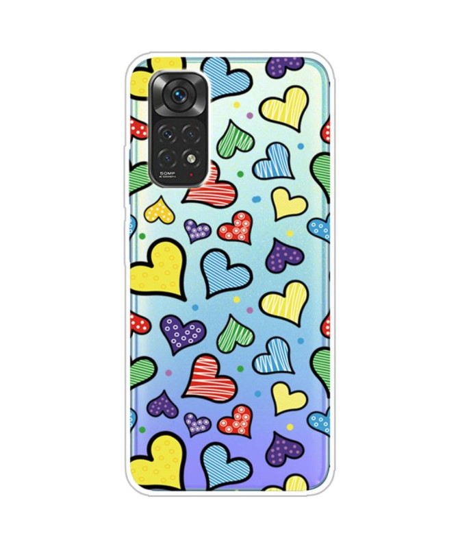 Coque Xiaomi Redmi Note 11 / 11S Coeurs Colorés