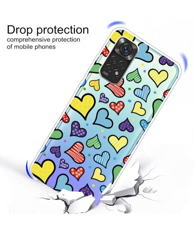 Coque Xiaomi Redmi Note 11 / 11S Coeurs Colorés