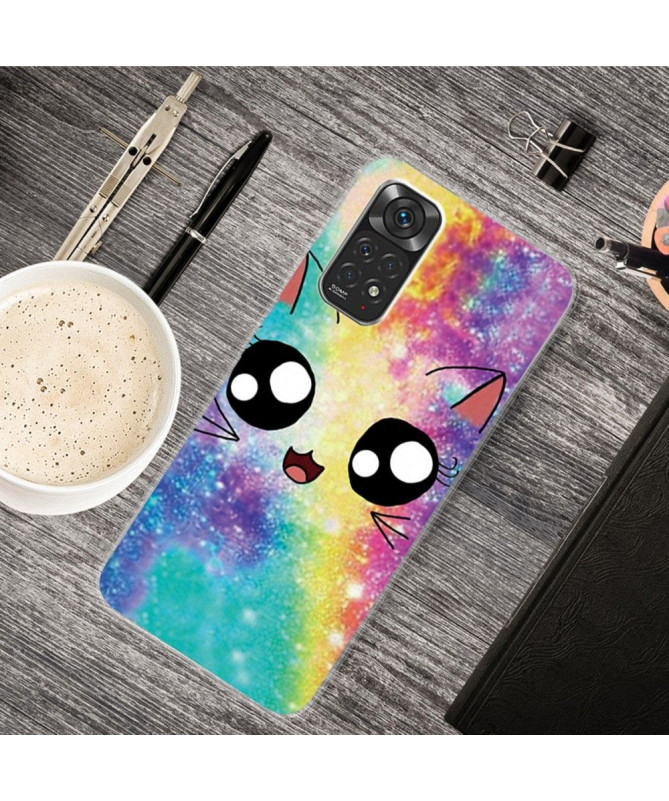 Coque Xiaomi Redmi Note 11 / 11S Chat Arc en ciel