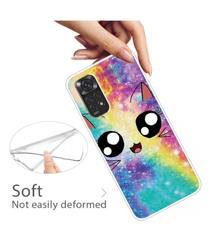 Coque Xiaomi Redmi Note 11 / 11S Chat Arc en ciel