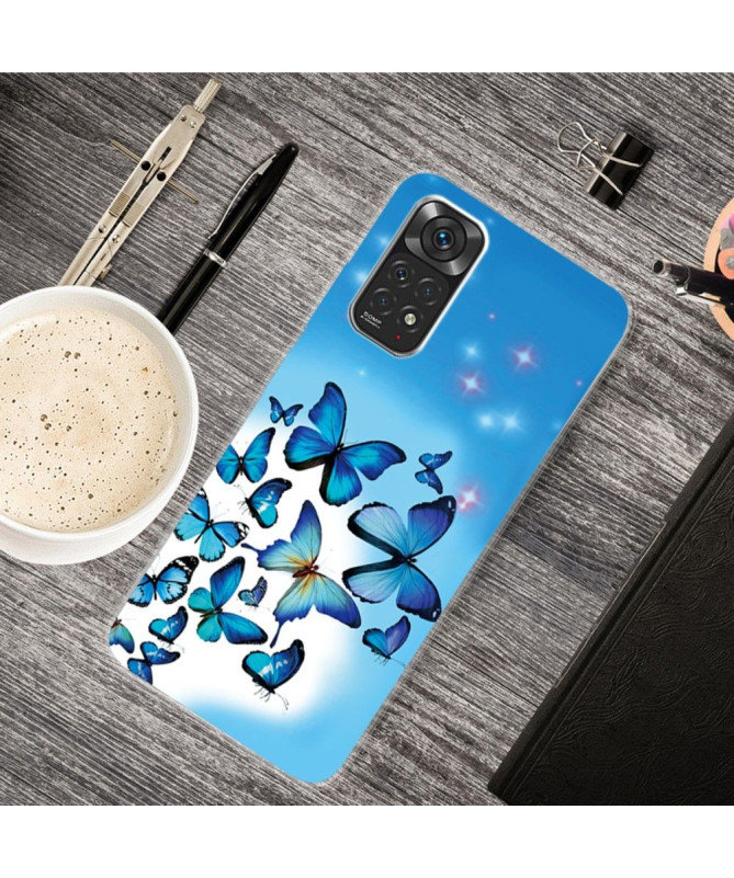 Coque Xiaomi Redmi Note 11 / 11S Papillons Bleus