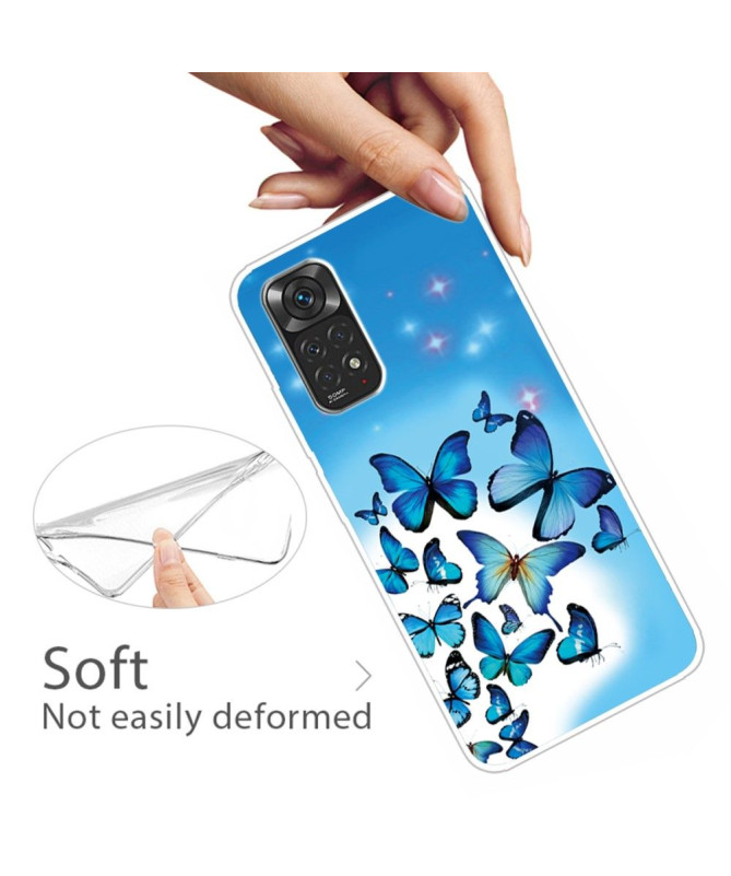 Coque Xiaomi Redmi Note 11 / 11S Papillons Bleus