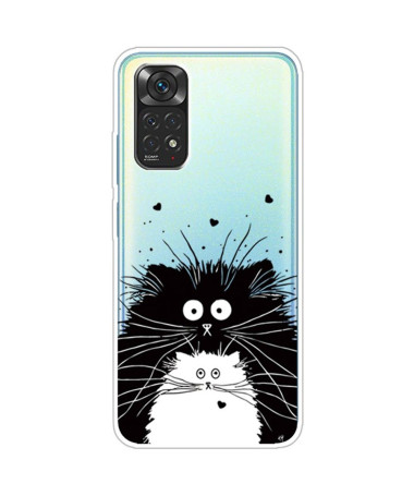 Coque Xiaomi Redmi Note 12 Pro 4G/Note 11 Pro/11 Pro 5G chats noir et blanc