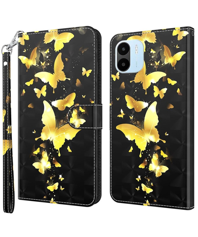 Housse Xiaomi Redmi A1 Papillons volants dorés