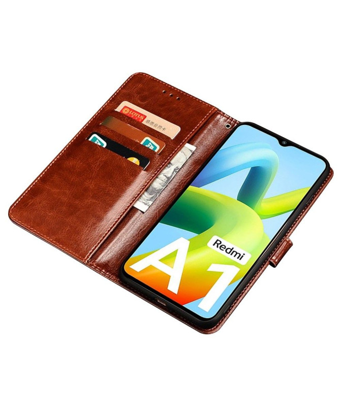 Housse Xiaomi Redmi A1 IDEWEI Folio Effet Cuir