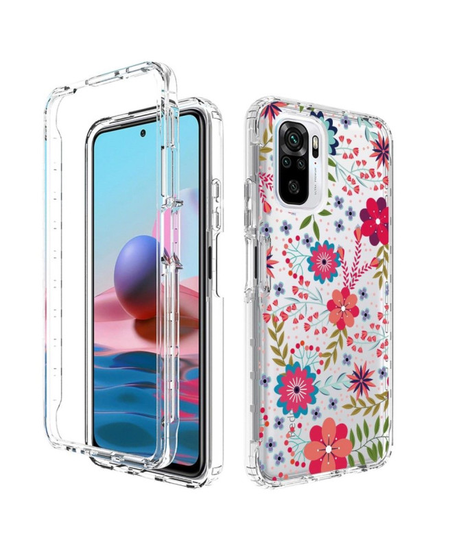 Coque Xiaomi Redmi Note 10/10S/Poco M5s Fleurs et Feuilles