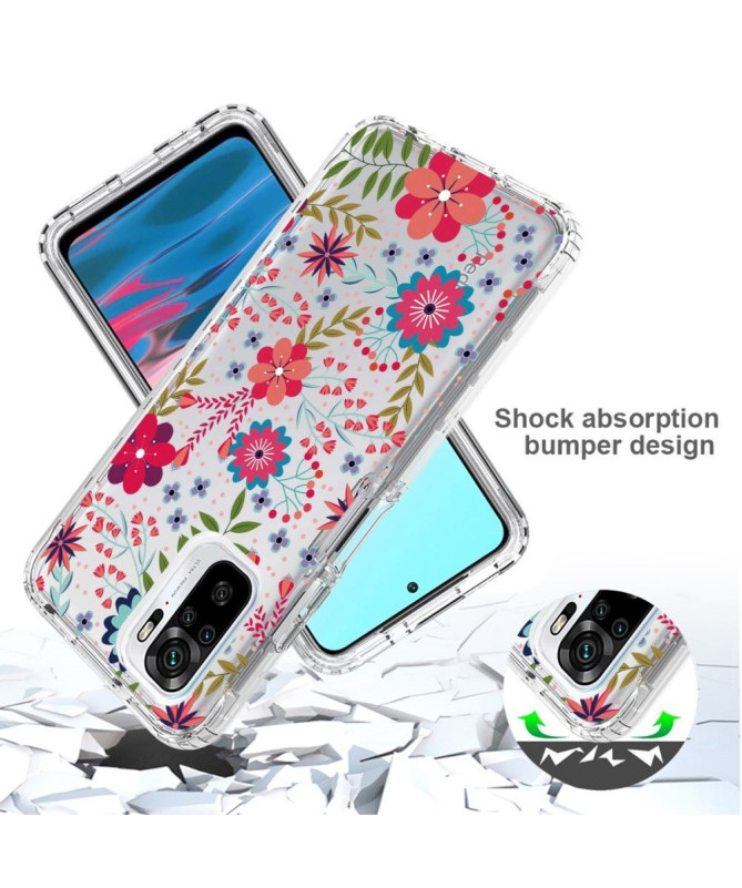 Coque Xiaomi Redmi Note 10/10S/Poco M5s Fleurs et Feuilles