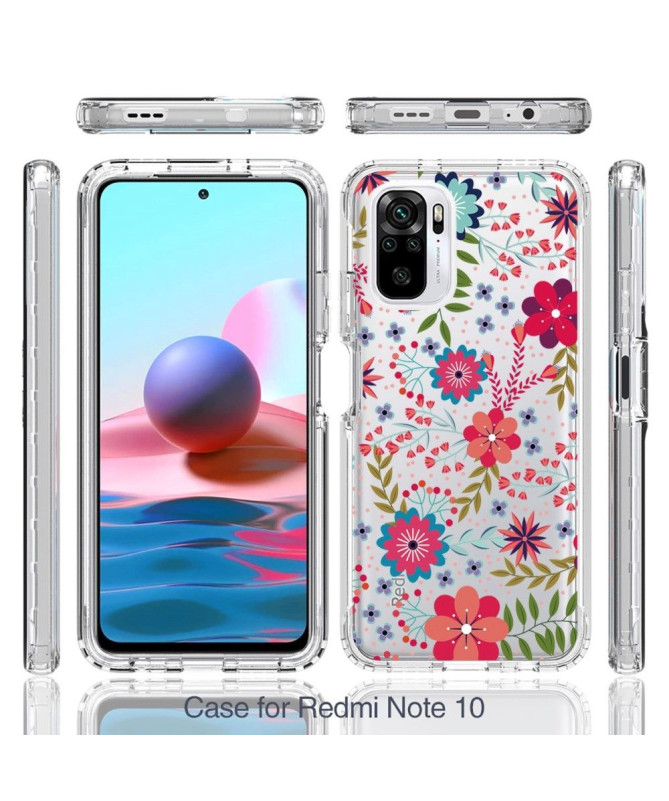 Coque Xiaomi Redmi Note 10/10S/Poco M5s Fleurs et Feuilles