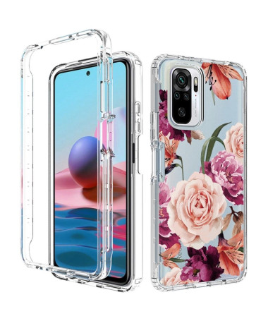 Coque Xiaomi Redmi Note 10/10S/Poco M5s Fleurs Violettes et Roses