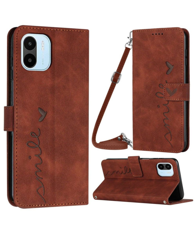 Housse Xiaomi Redmi A1 Smiles Retro à Sangle