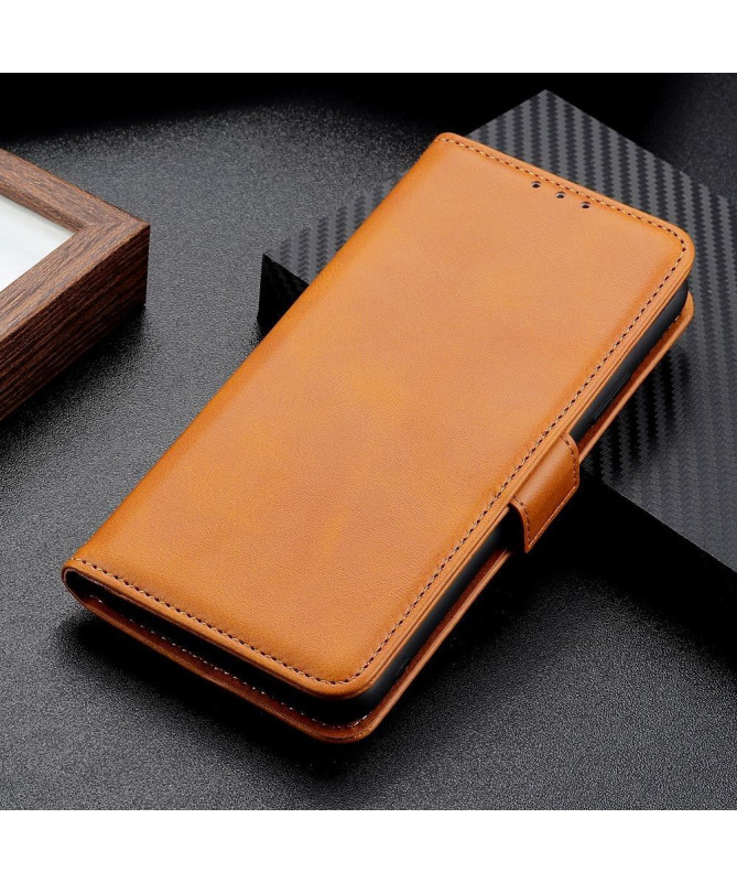 Étui portefeuille revêtement simili cuir mat pour Xiaomi Redmi 10C